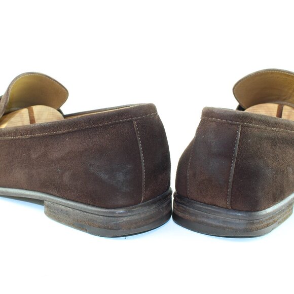 Louis Vuitton Brown Suede Leather Loafer Slip One Shoe (8.5 US) - Picture 9 of 14